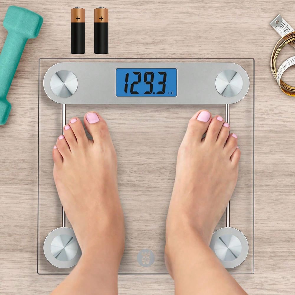 Body Fat Scale Smart - Slimme vetpercentageweegschaal, elektronische badkamerweegschaal, 12x12 inch