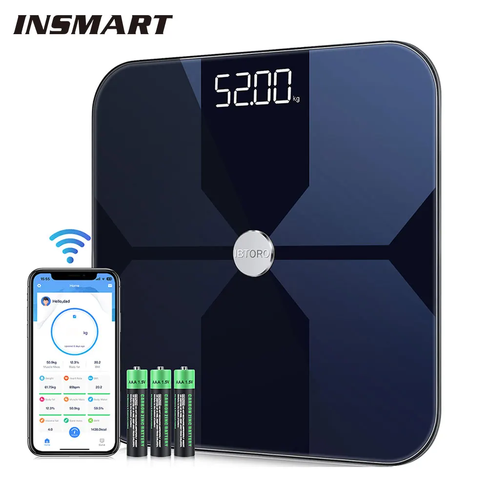 Body Fat Scale Smart - Lichaamsvetweegschaal Wifi Home Precisie Intelligente elektronische
