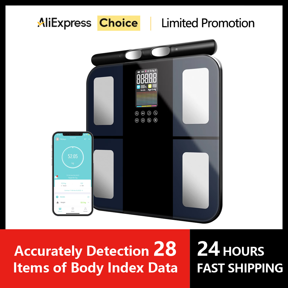 Body Fat Scale Smart - Slimme digitale lichaamsanalyseweegschaal Bio-impedantie lichaamsvet weegschaal