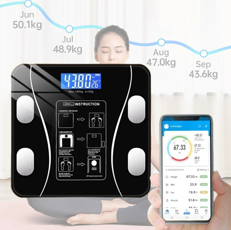 Body Fat Scale Smart - USB Intelligente Nauwkeurige Lichaamsvet Schaal Kleine
