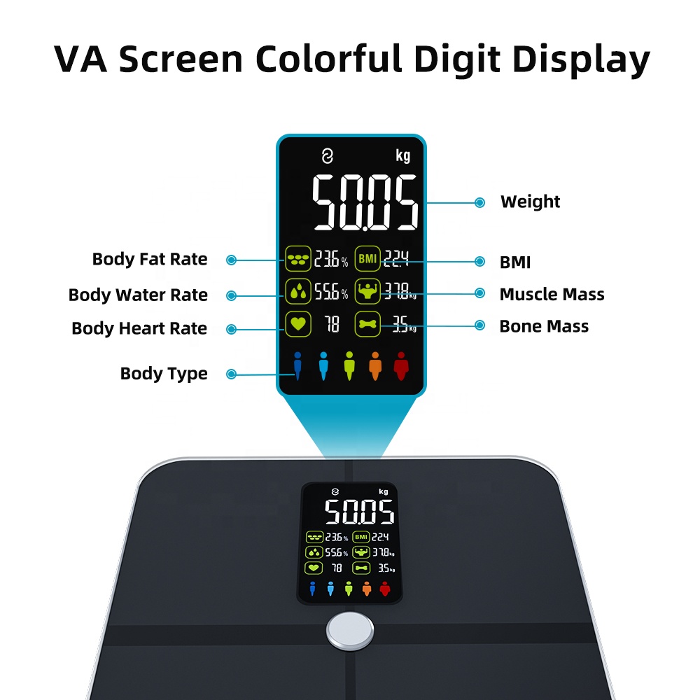 Slimme elektronische weegschaa - Body Fat Scale Smart recensie en prijs