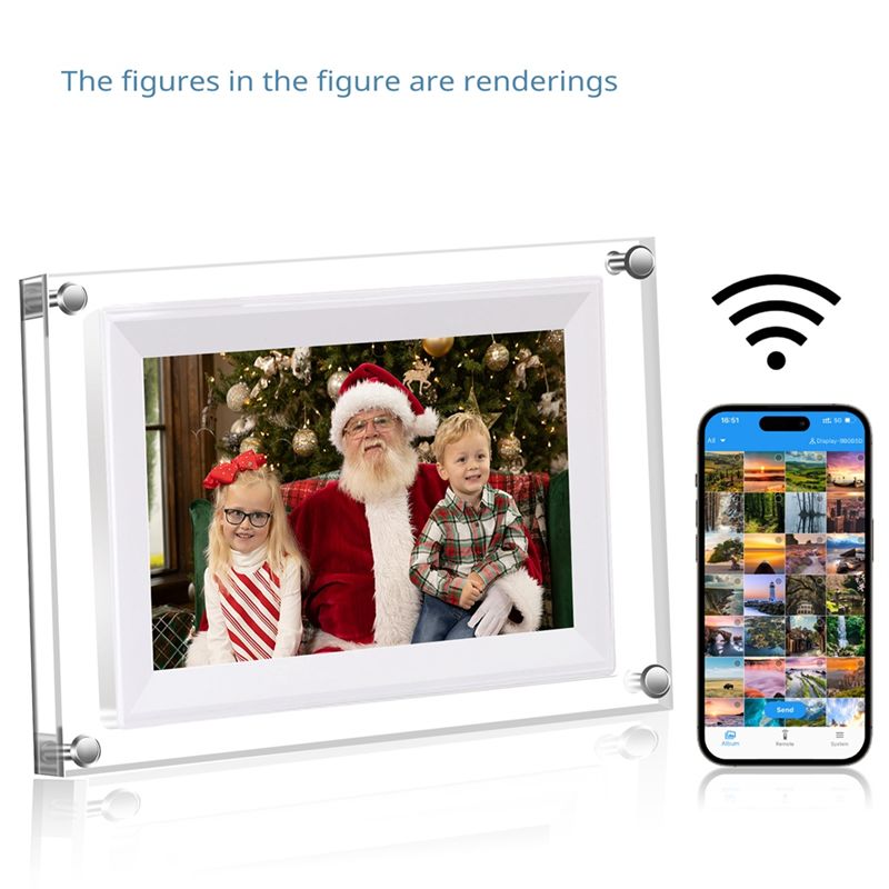 A75Q-Nieuwe 7-inch transparant - Digital Photo Frame Wifi recensie en prijs
